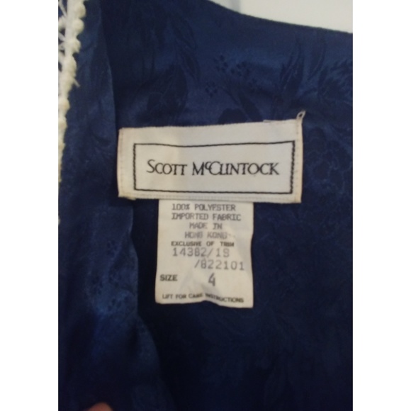 Scott McClintock Vintage Blue Lace Peplum 4 - Picture 2 of 5